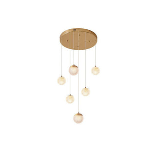 Arisha Luminaires Suspensions Multi/Bulle Moderne Métal/Acrylique Doré Chambre à Coucher