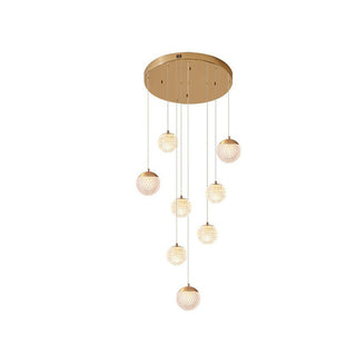 Arisha Luminaires Suspensions Multi/Bulle Moderne Métal/Acrylique Doré Chambre à Coucher