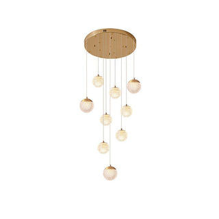Arisha Luminaires Suspensions Multi/Bulle Moderne Métal/Acrylique Doré Chambre à Coucher