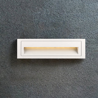 Ray Éclairage Escalier Extérieur Carré Simple, Métal/Acrylique, Noir/Gris/Blanc, Escalier