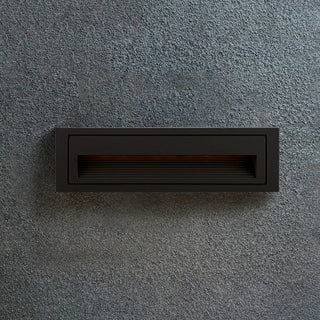 Ray Éclairage Escalier Extérieur Carré Simple, Métal/Acrylique, Noir/Gris/Blanc, Escalier