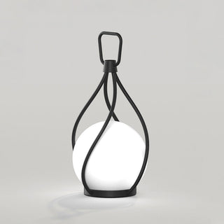 Valentina Suspension Extérieure Globe Moderne, Métal/Acrylique, Blanc/Noir, Jardin