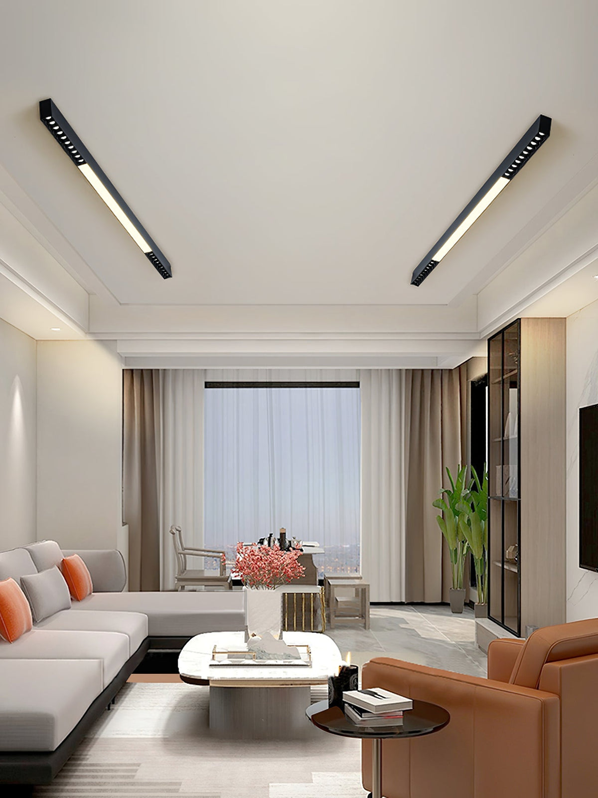 Line Suspension Flottante Moderne en Aluminium