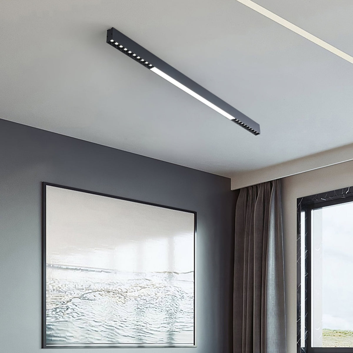 Line Suspension Flottante Moderne en Aluminium