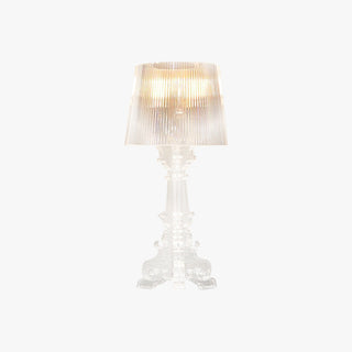 Kristy Lamp de Table Cylindre Moderne, Arcylique, Noir/Transparent, Salon