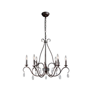 Uzorus Lustre en Métal et Cristal Style Industriel Vintage