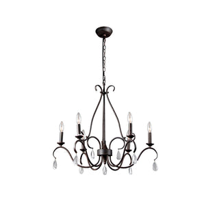 Uzorus Lustre en Métal et Cristal Style Industriel Vintage