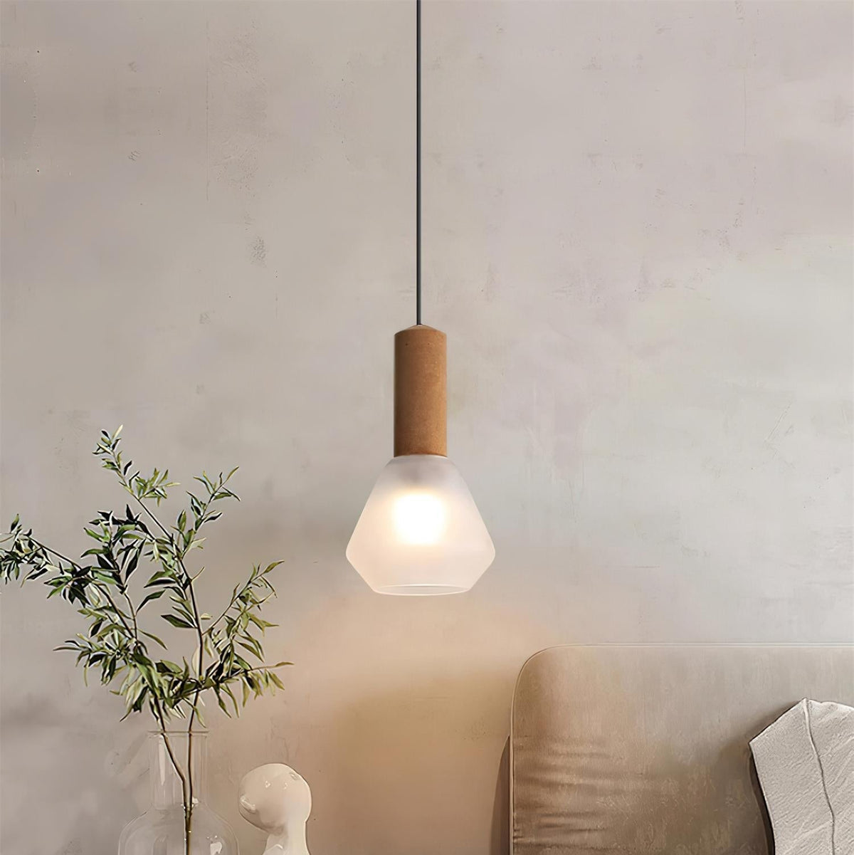 Givor Frosted Glass Pendant Light-Neutral Decor