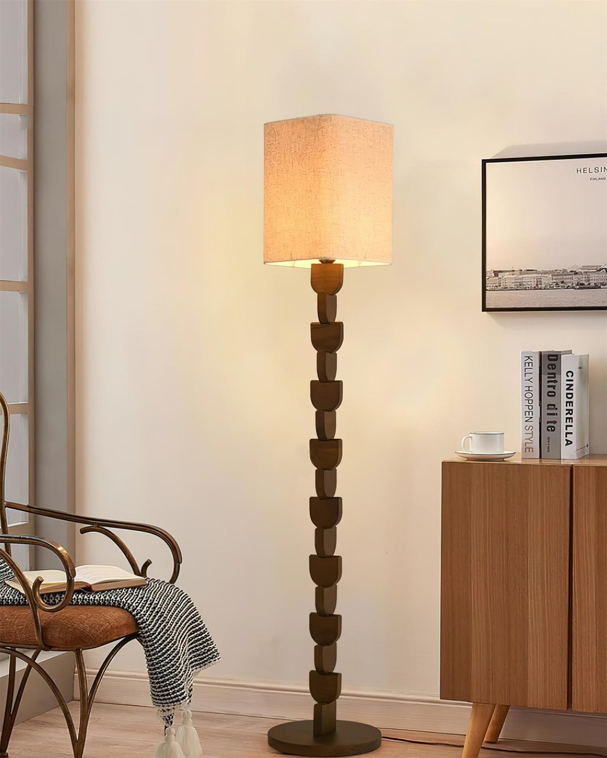 Rinoreria Lampadaire en Bois