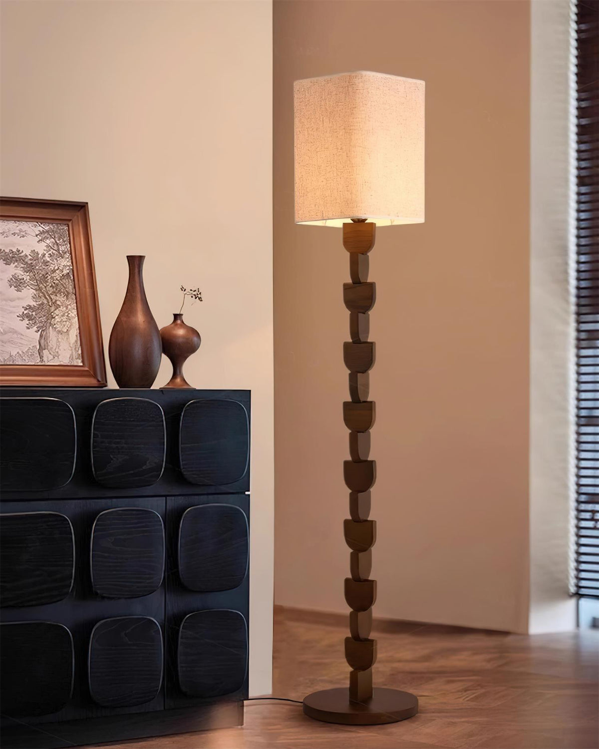 Rinoreria Lampadaire en Bois