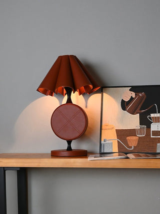 Saddle Stitch Table Lamp-Neutral Decor
