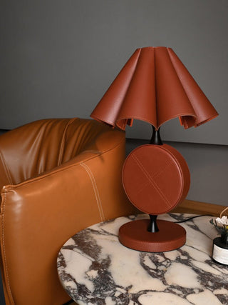 Saddle Stitch Table Lamp-Neutral Decor