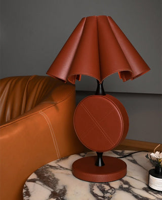 Saddle Stitch Table Lamp-Neutral Decor