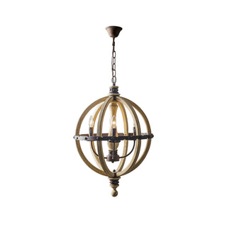 Ozorel Suspension Métallique et Bois Style Industriel Vintage
