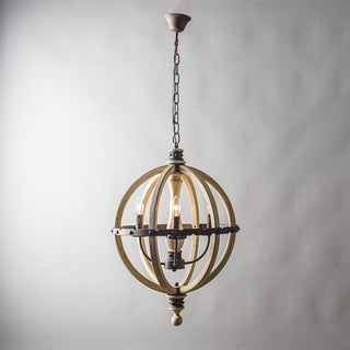 Ozorel Suspension Métallique et Bois Style Industriel Vintage