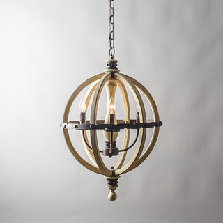Ozorel Suspension Métallique et Bois Style Industriel Vintage