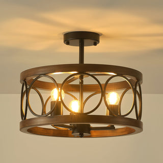 Arthaen Lampe de Plafond Métallique Industrielle Vintage