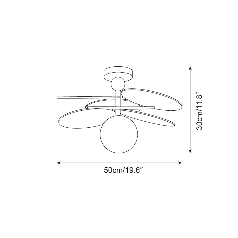 Eldo Wooden Blades Ceiling Light-Neutral Decor