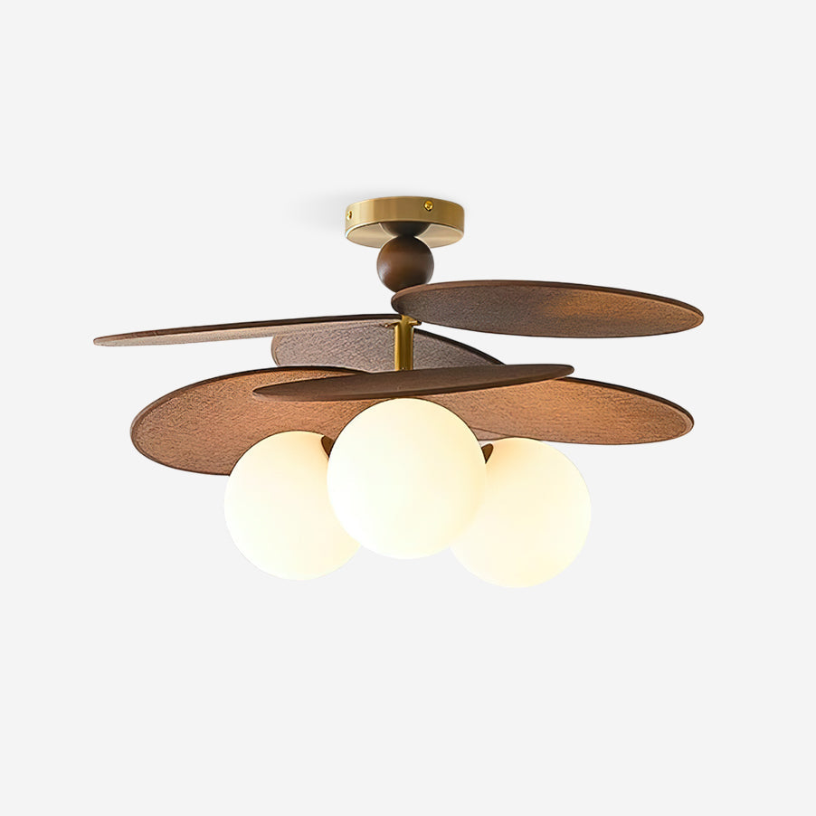 Eldo Wooden Blades Ceiling Light-Neutral Decor