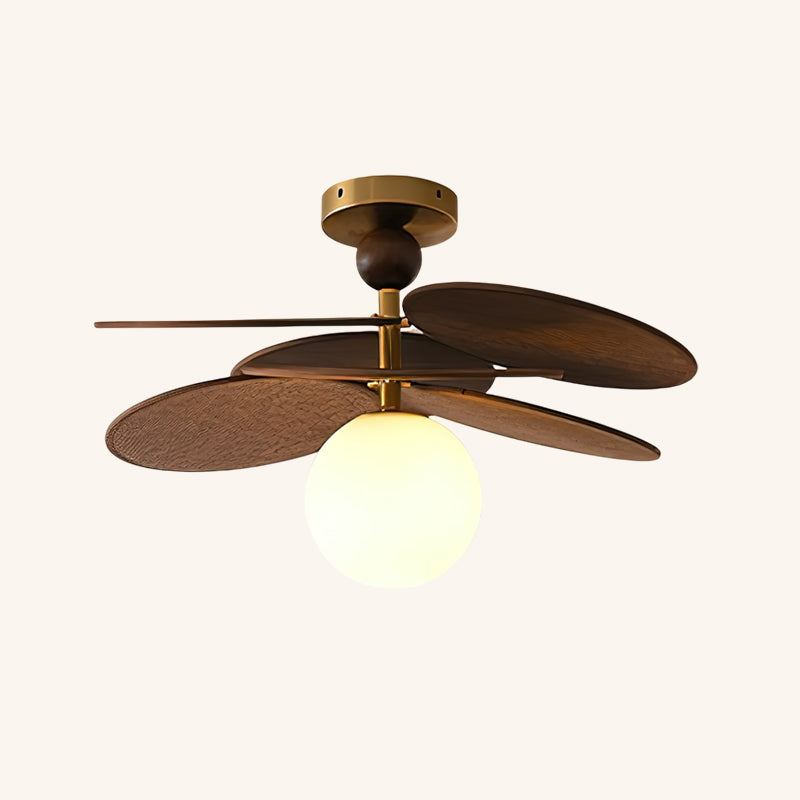 Eldo Wooden Blades Ceiling Light-Neutral Decor