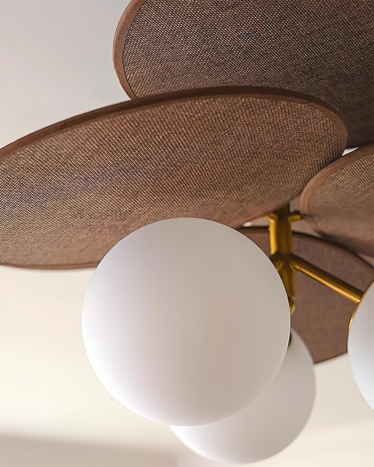 Eldo Wooden Blades Ceiling Light-Neutral Decor