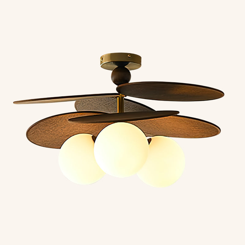Eldo Wooden Blades Ceiling Light-Neutral Decor