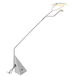 Olvenel Sculptural Chrome Marble Floor Lamp-Neutral Decor