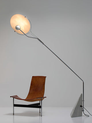 Olvenel Sculptural Chrome Marble Floor Lamp-Neutral Decor