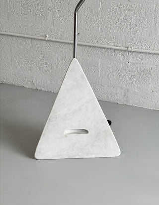 Olvenel Sculptural Chrome Marble Floor Lamp-Neutral Decor