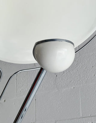 Olvenel Sculptural Chrome Marble Floor Lamp-Neutral Decor