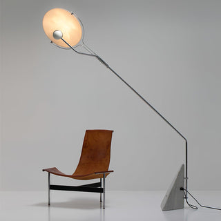 Olvenel Sculptural Chrome Marble Floor Lamp-Neutral Decor