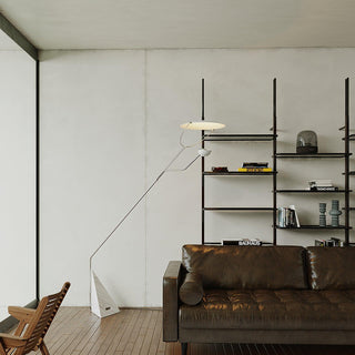 Olvenel Sculptural Chrome Marble Floor Lamp-Neutral Decor