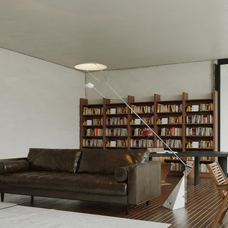 Olvenel Sculptural Chrome Marble Floor Lamp-Neutral Decor