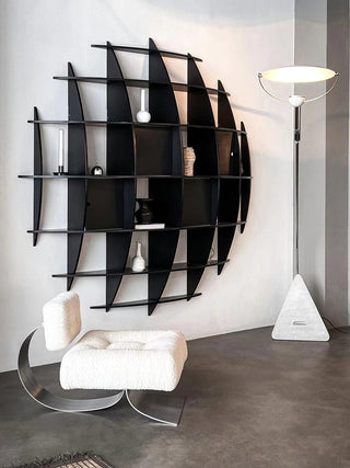 Olvenel Sculptural Chrome Marble Floor Lamp-Neutral Decor