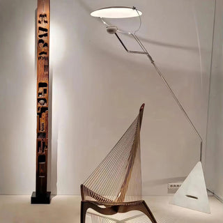 Olvenel Sculptural Chrome Marble Floor Lamp-Neutral Decor