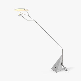 Olvenel Sculptural Chrome Marble Floor Lamp-Neutral Decor