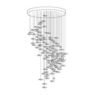 Nephele Lustre Feuille en Cristal