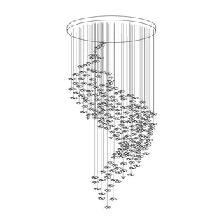Nephele Lustre Feuille en Cristal