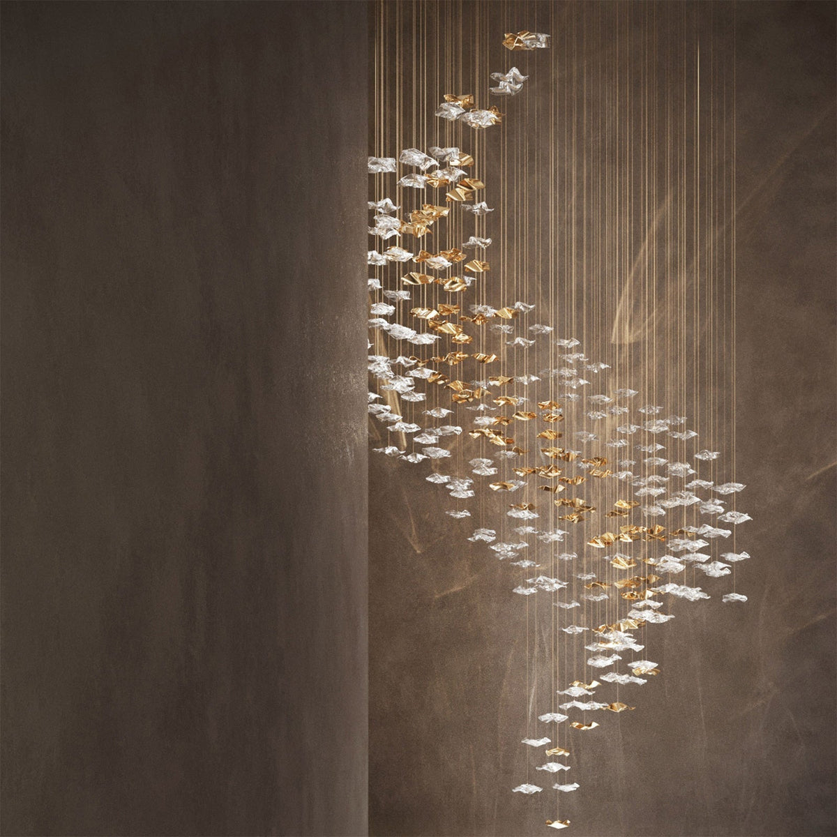 Tavene Suspension Lampes Art Verre Tidal Luxe