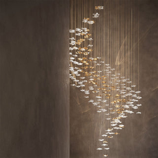 Nephele Lustre Feuille en Cristal