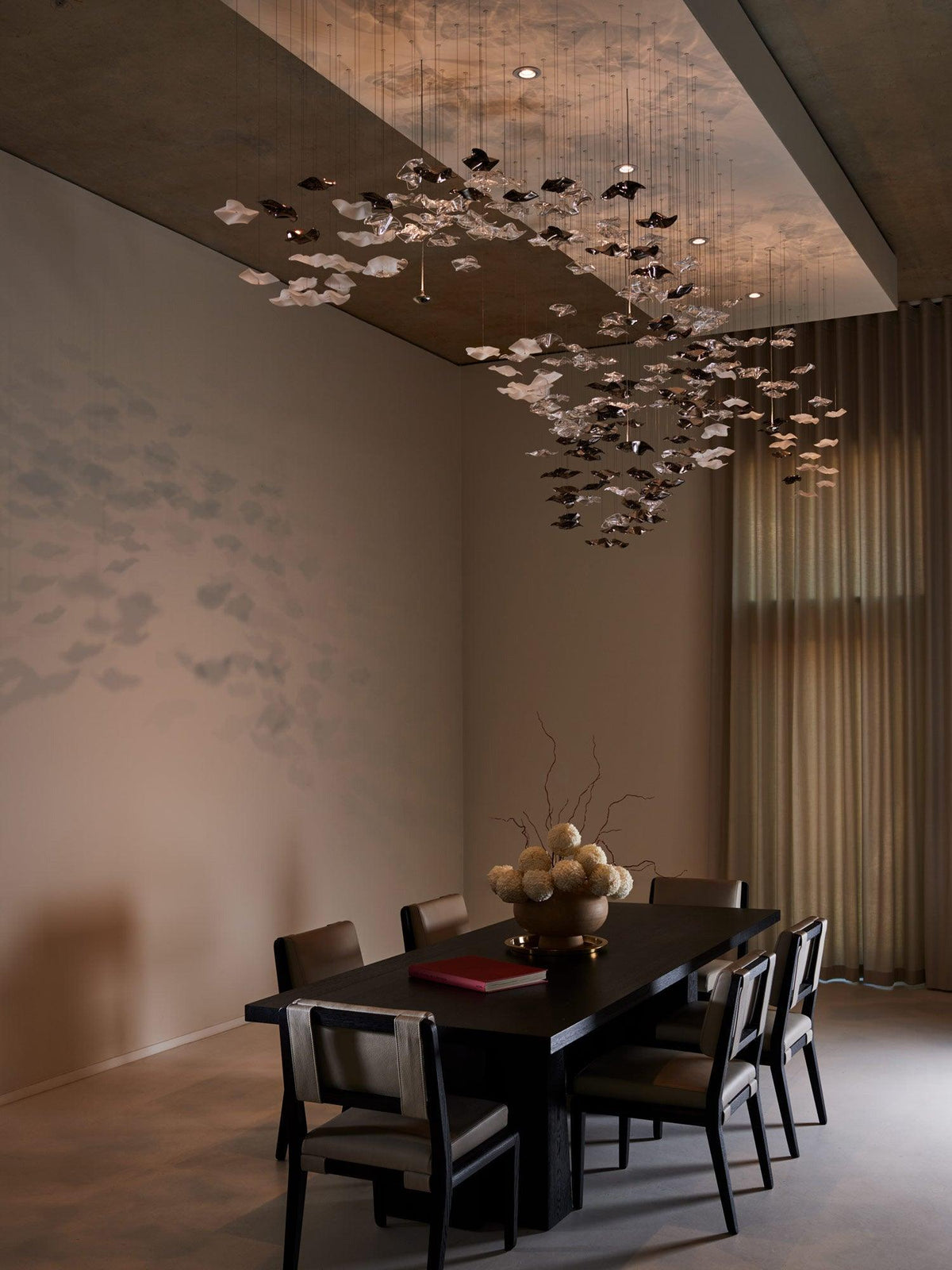 Tavene Suspension Lampes Art Verre Tidal Luxe