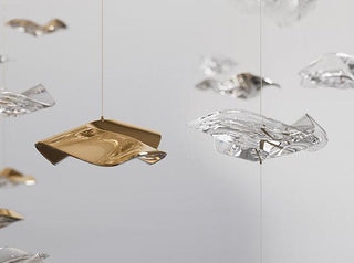 Vecarisra Suspension Lampes Art Verre Tidal Luxe