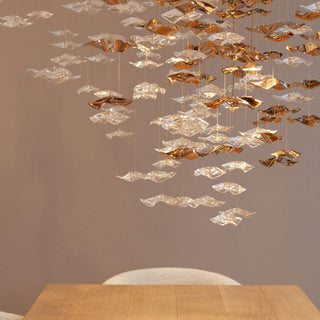 Vecarisra Suspension Lampes Art Verre Tidal Luxe