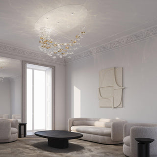 Nephele Lustre Feuille en Cristal