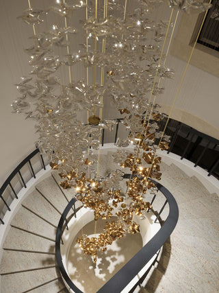 Vecarisra Suspension Lampes Art Verre Tidal Luxe