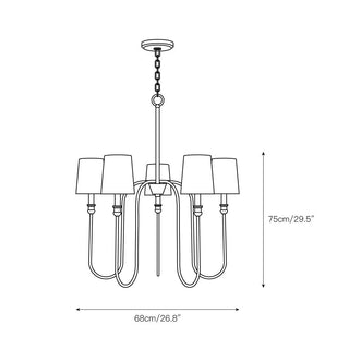 Evraeel Lustre en Métal et Tissu Moderne Minimaliste