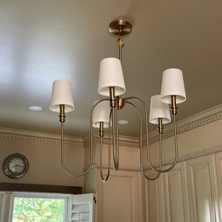 Evraeel Lustre en Métal et Tissu Moderne Minimaliste