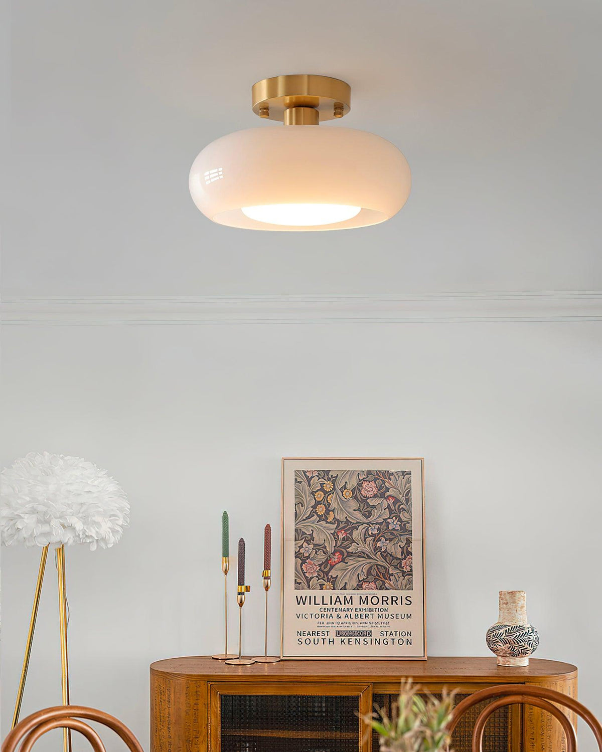 Aveline Glass Ceiling Light-Neutral Decor