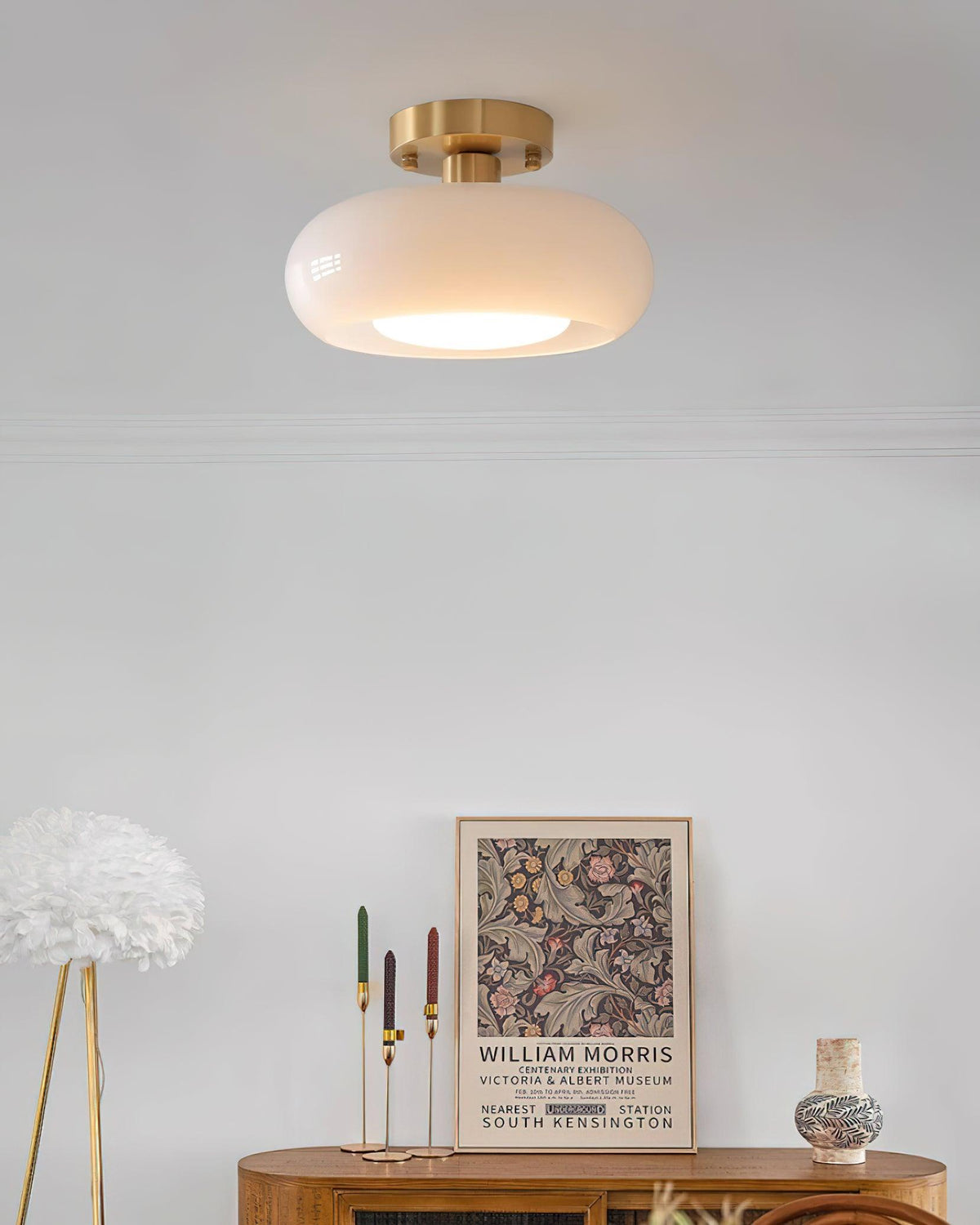 Aveline Glass Ceiling Light-Neutral Decor