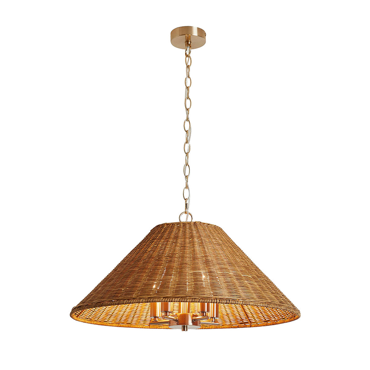 Saskia Pendant Light shown above a kitchen island.